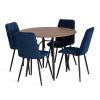 Стул обеденный Asti (2 шт. в упаковке) TREND, велюр, Blue (синий), 50х55х93 - 10