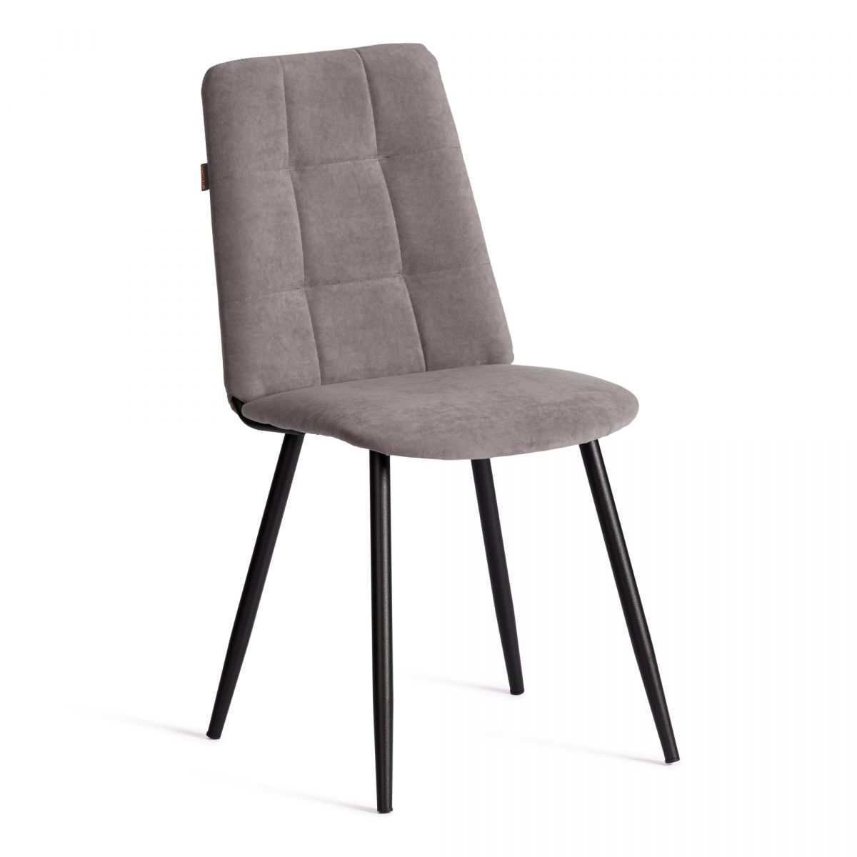 Стул обеденный Asti TREND, флок , серый-чёрный, 29, 47х54х86 см
