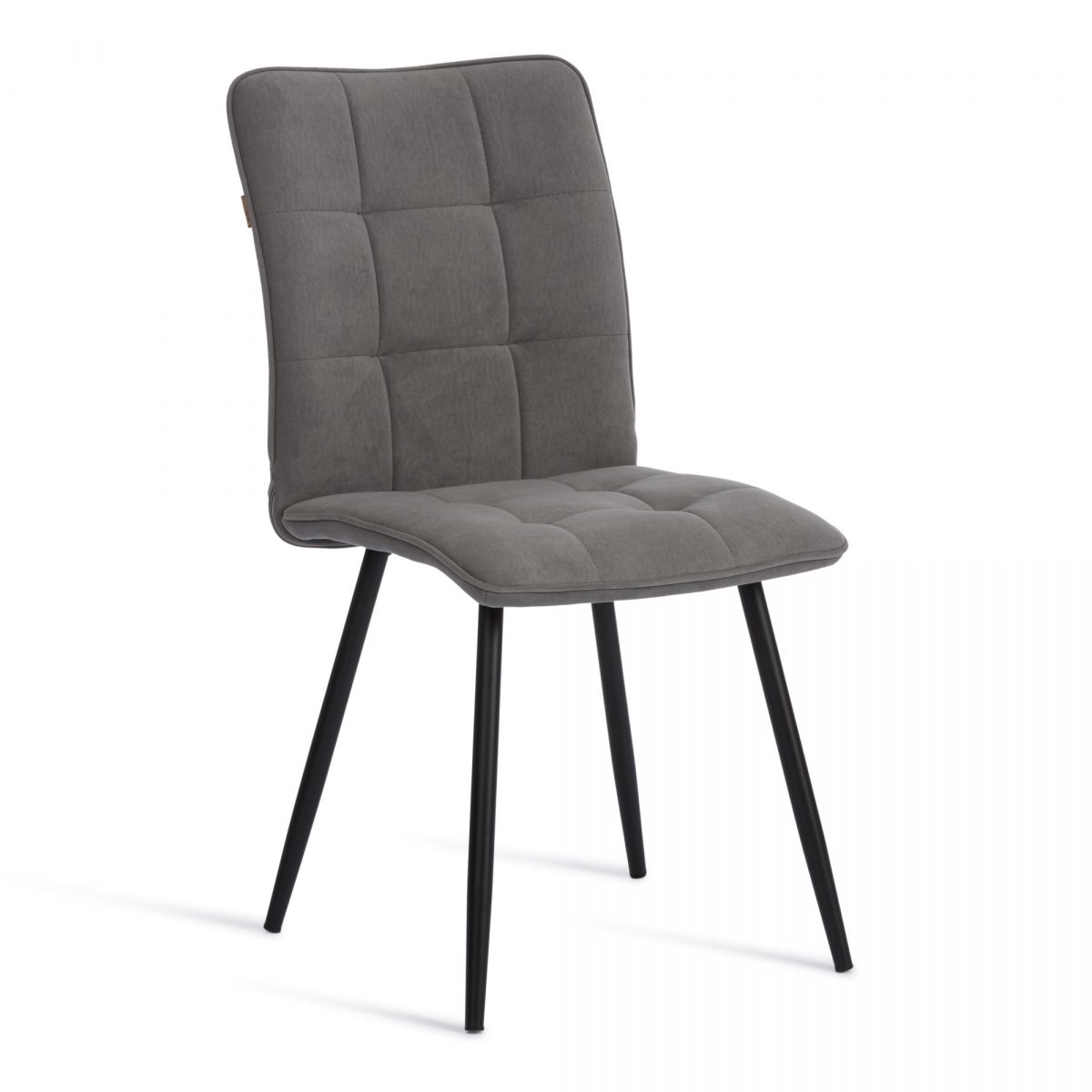 Стул обеденный Bari флок , 46х55х89, серый-черный, 29