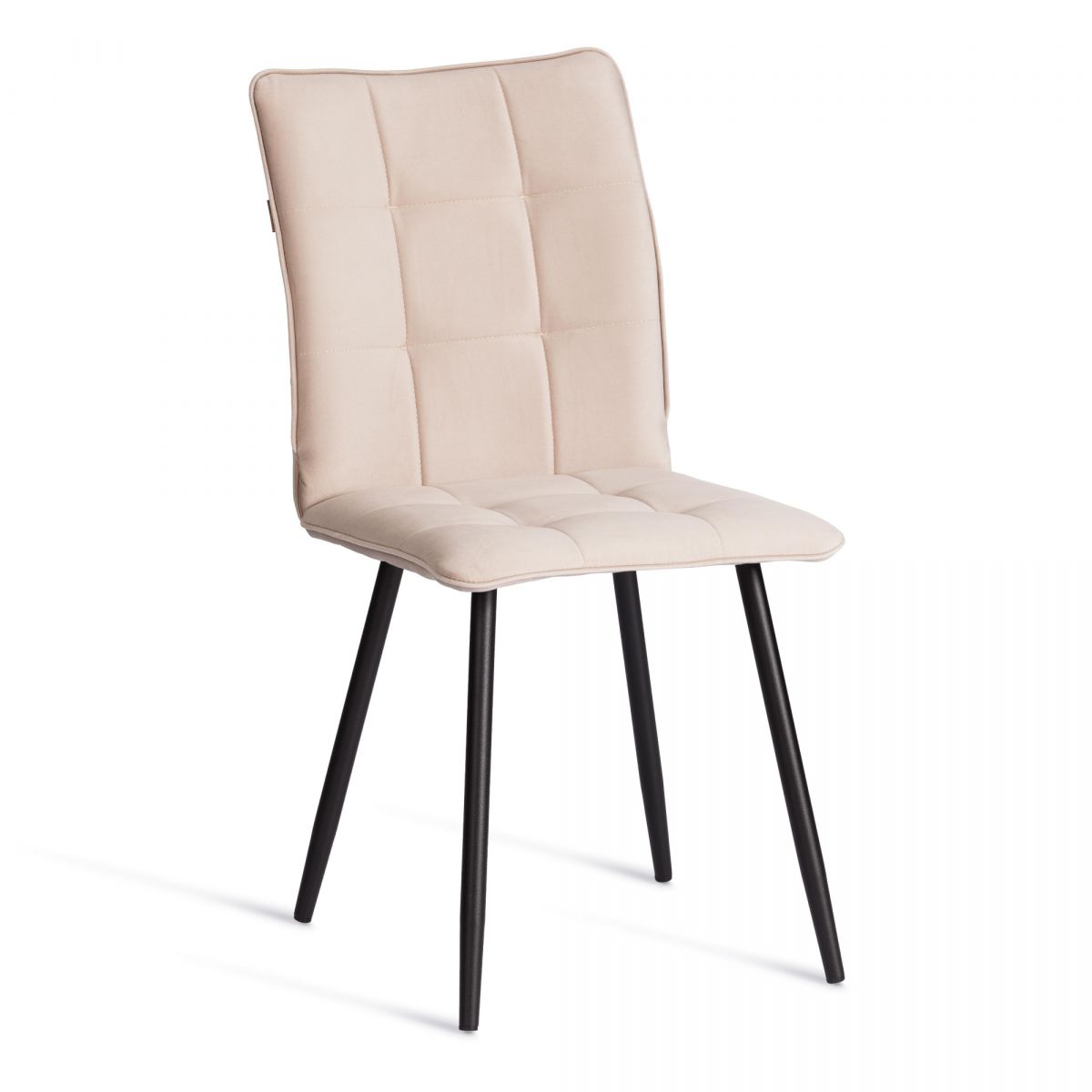 Стул обеденный Bari LT, флок , бежевый-черный, 7, 41х55х89 см