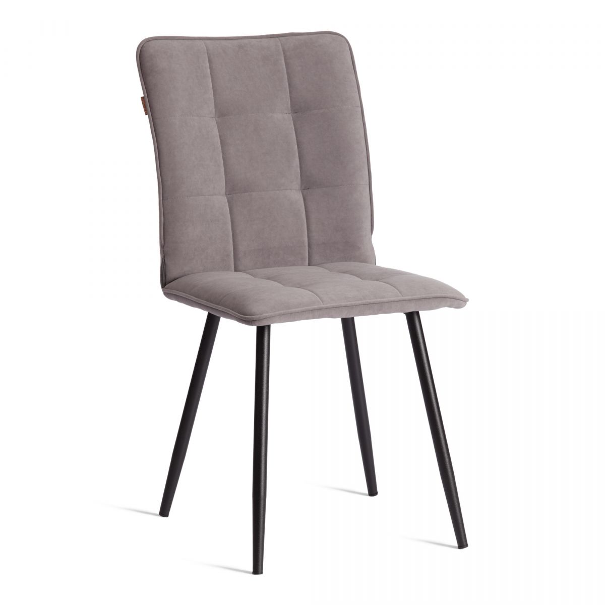 Стул обеденный Bari LT, велюр, серый-черный, 29, 41х55х89 см