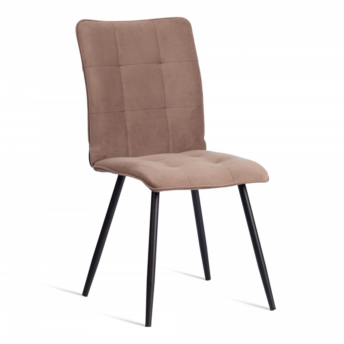 Стул обеденный Bari ткань велюр, 46х55х89, бежевый-черный, (Porsche 5)