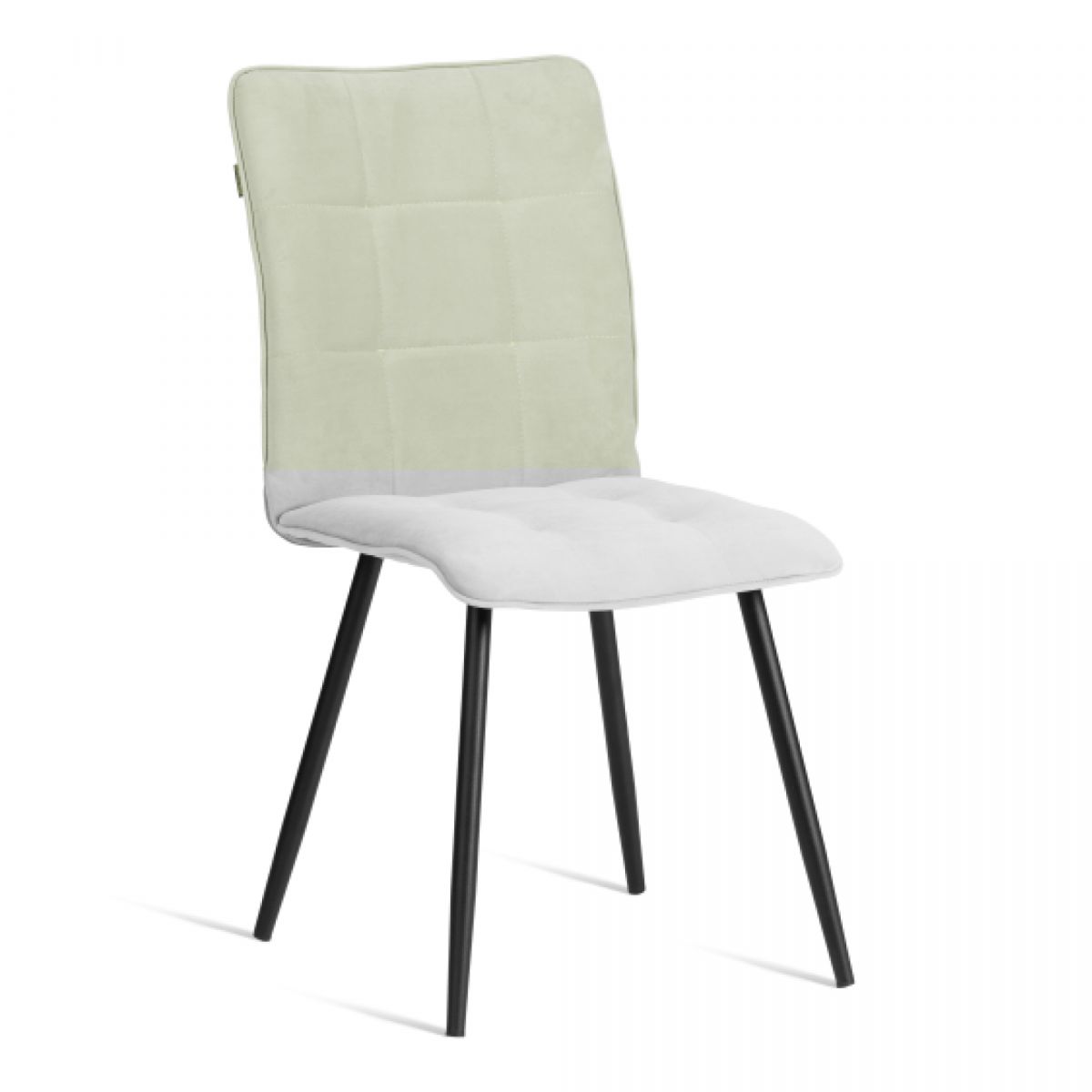 Стул обеденный Bari ткань велюр, 46х55х89, молочный-черный, (Porsche 2)
