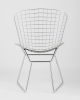 Стул обеденный Bertoia хромированный с белой подушкой - 5