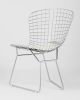 Стул обеденный Bertoia хромированный с белой подушкой - 6
