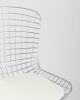 Стул обеденный Bertoia хромированный с белой подушкой - 8