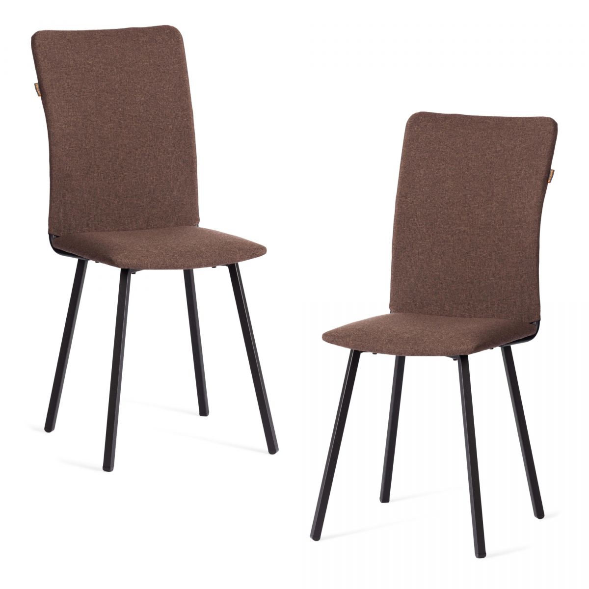 Стул обеденный La Rousse (2 шт. в упаковке) NEW, ткань рогожка, коричневый-черный, 3М7-147, 45х55х93