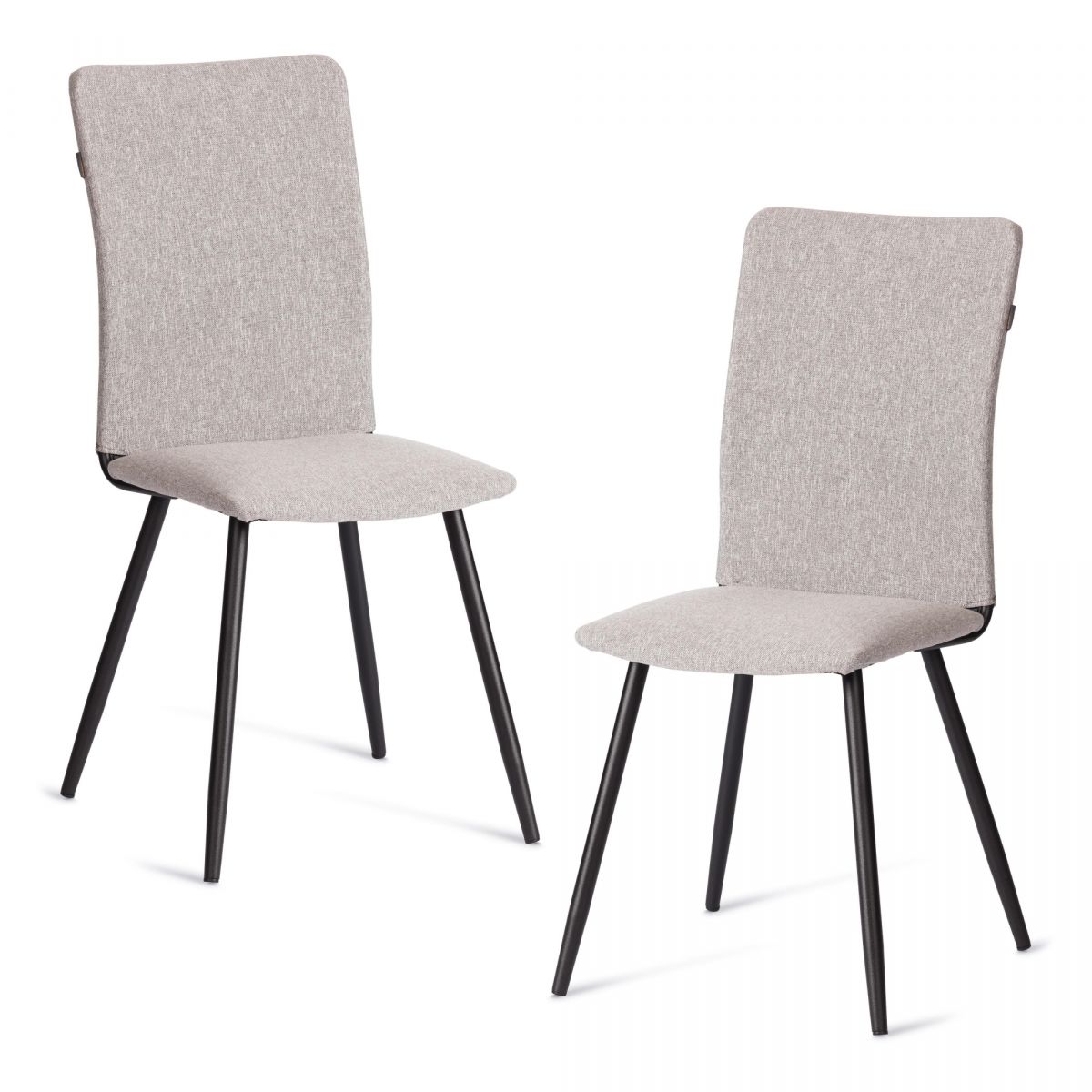 Стул обеденный La Rousse (2 шт. в упаковке) NEW, ткань рогожка, серый-чёрный, 3M 16-2, 45х55х93 см