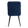 Стул обеденный Medeo (2 шт. в упаковке) LT, велюр, Blue (синий), 45х56х89 см - 4