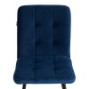Стул обеденный Medeo (2 шт. в упаковке) LT, велюр, Blue (синий), 45х56х89 см - 6