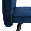 Стул обеденный Medeo (2 шт. в упаковке) LT, велюр, Blue (синий), 45х56х89 см - 9