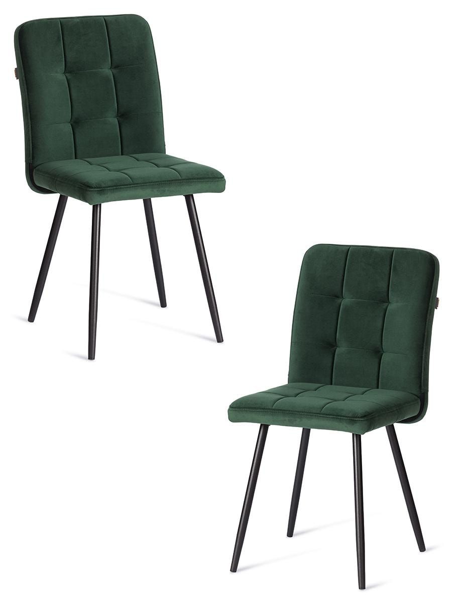 Стул обеденный Medeo (2 шт. в упаковке) LT, велюр, Deep Forest (изумруд), 45х56х89 см