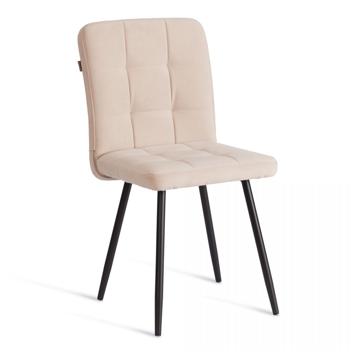 Стул обеденный Medeo LT, флок , бежевый-черный, 7, 50х55х93