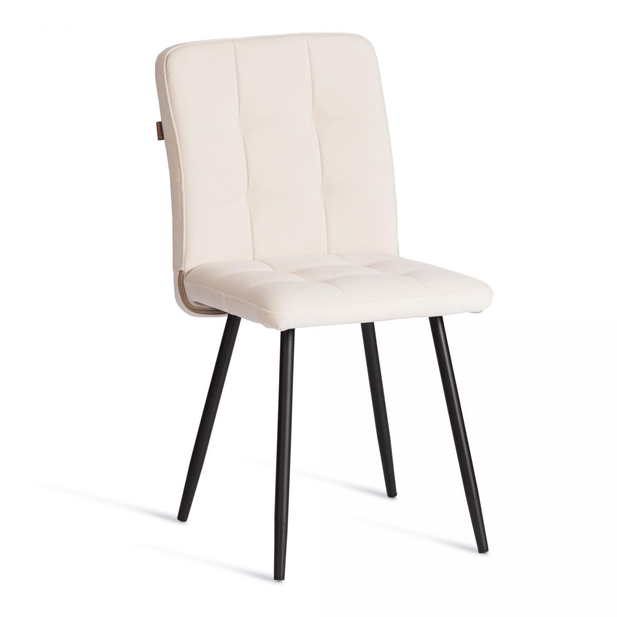 Стул обеденный Medeo LT, флок , молочный-черный, 4, 45х56х89 см
