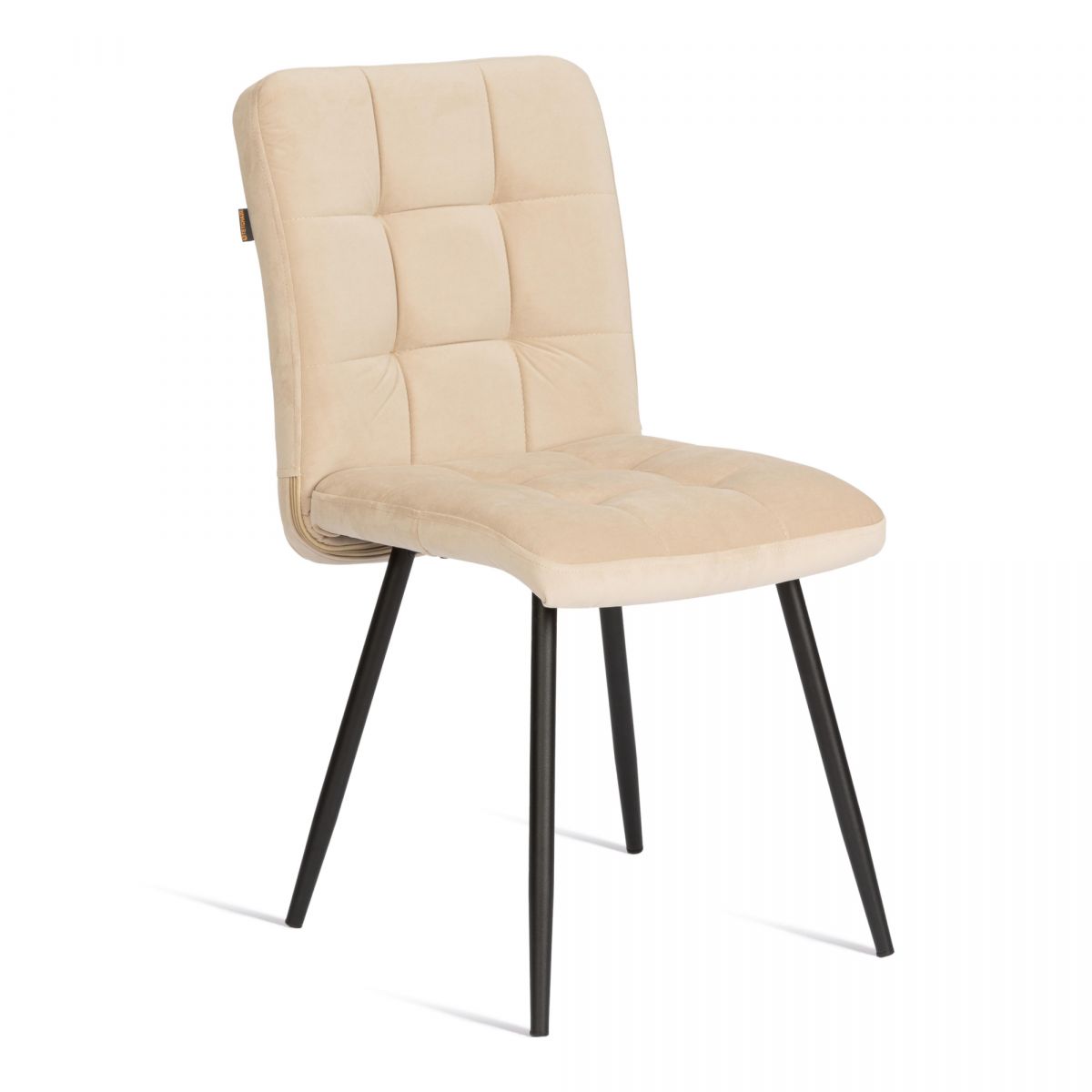 Стул обеденный Medeo велюр, 47х56х89, молочный-черный, (Porsche 2)