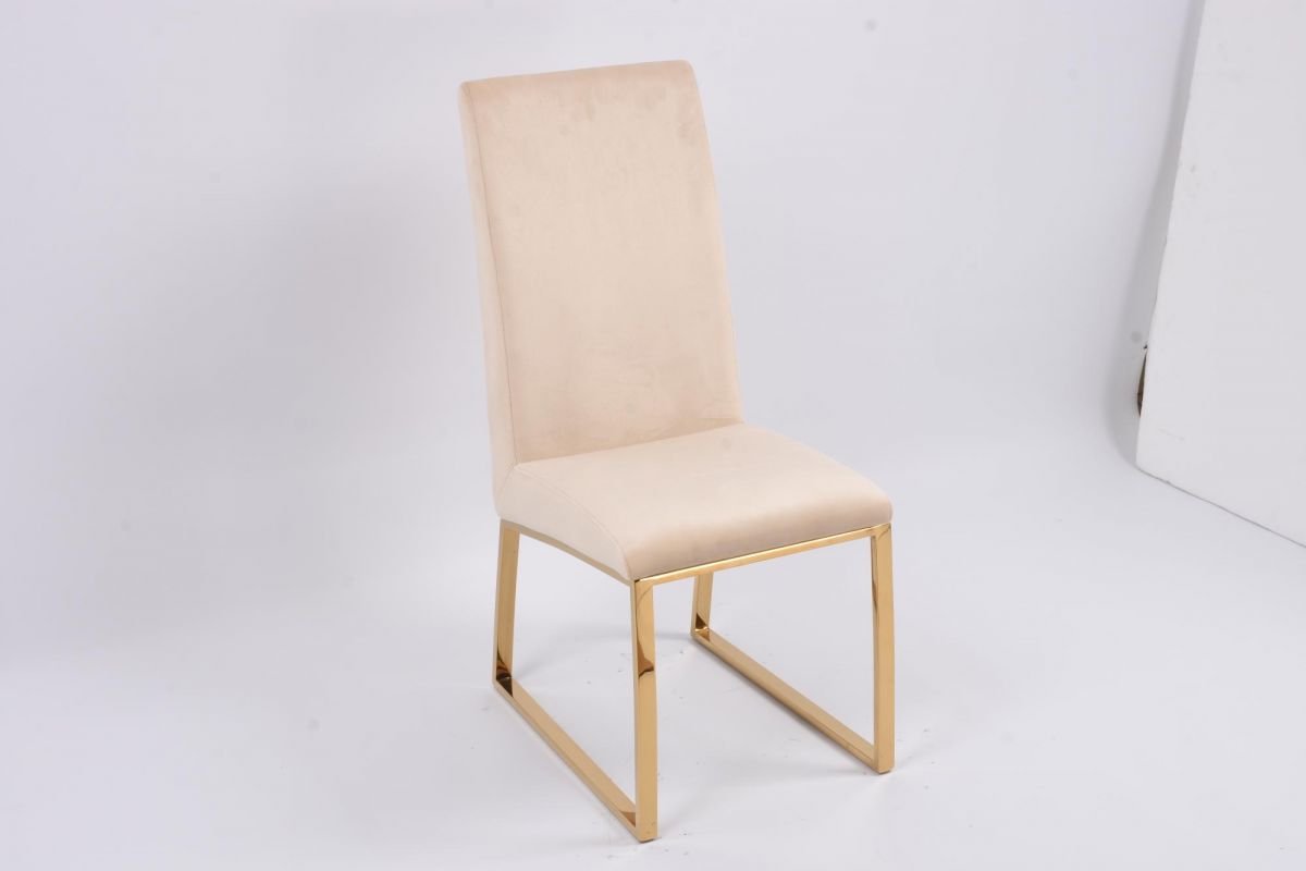 Стул обеденный Милан MC819-BG-2 | 63х45х99 | бежевый |глянцевое золото