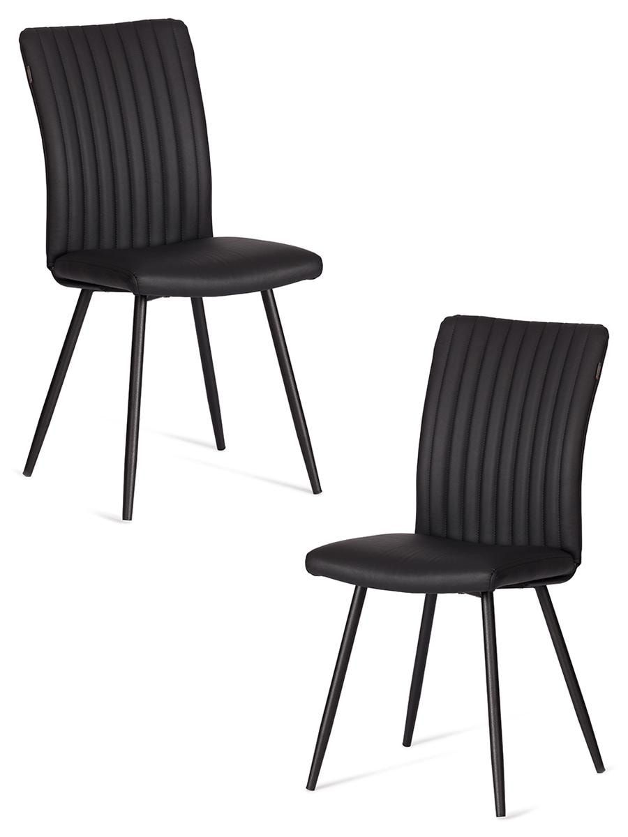 Стул обеденный Monte Carlo (2 шт. в упаковке) TREND, экокожа , черная, 49х51х93 см