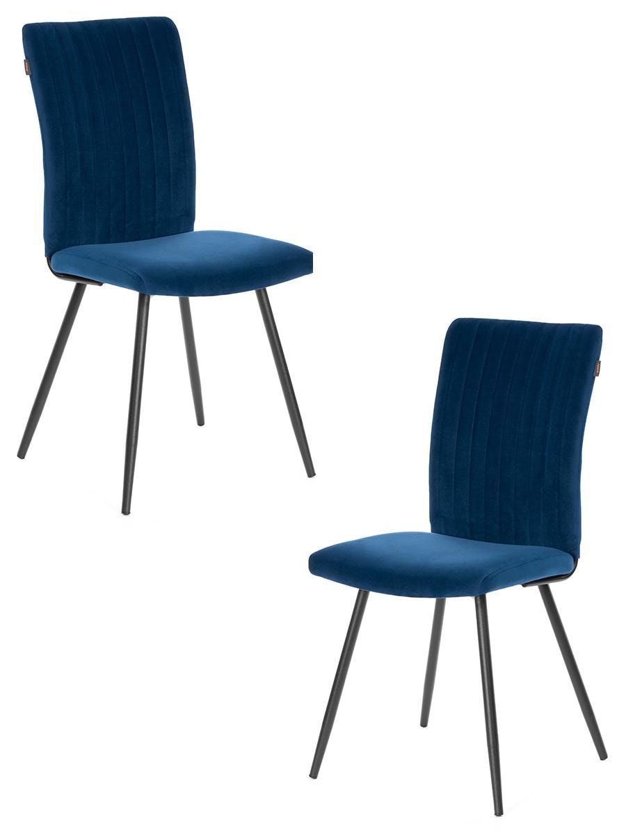 Стул обеденный Monte Carlo (2 шт. в упаковке) TREND, велюр, Blue (синий), 49х51х93 см