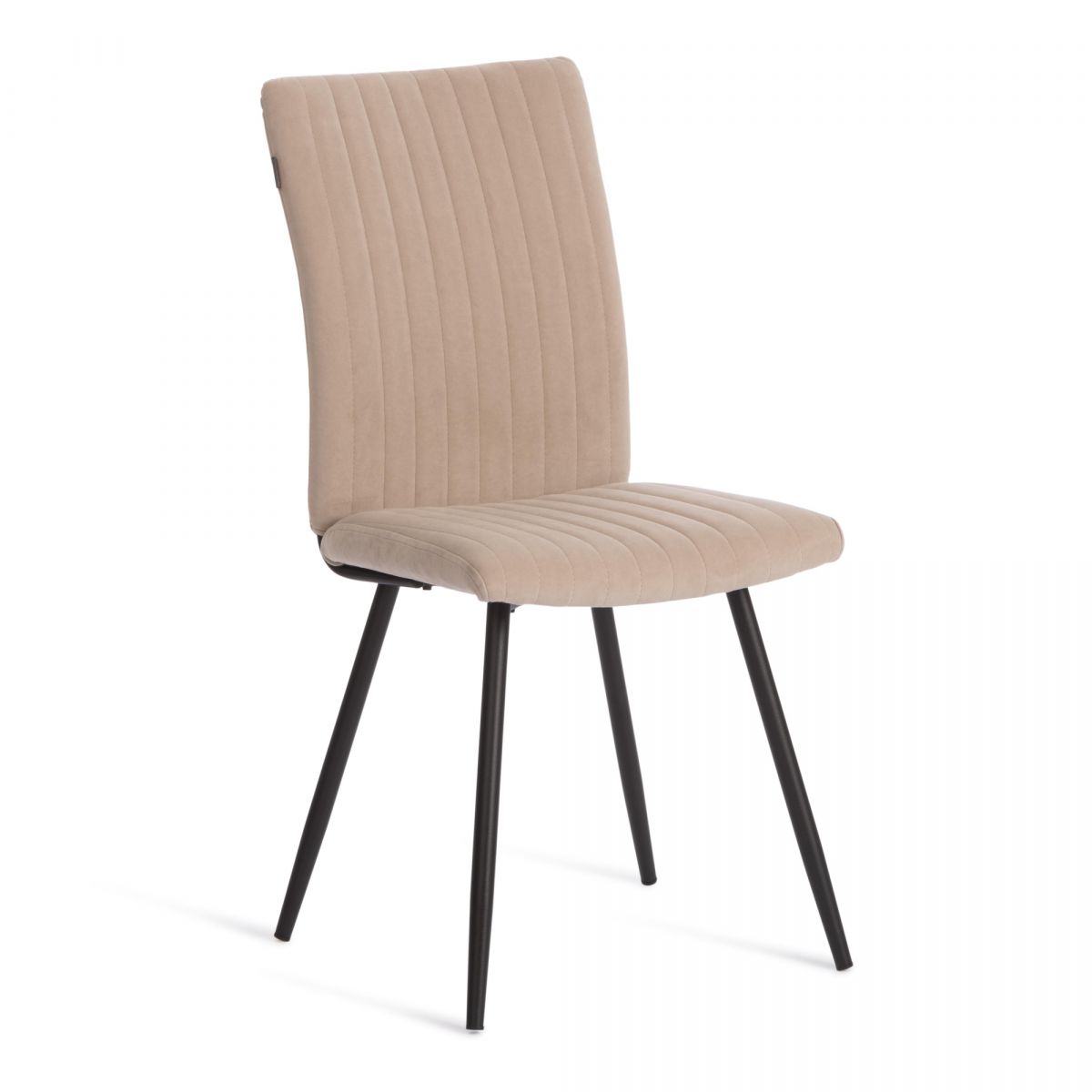 Стул обеденный Monte Carlo флок , 50х55х93, бежевый-черный, 7