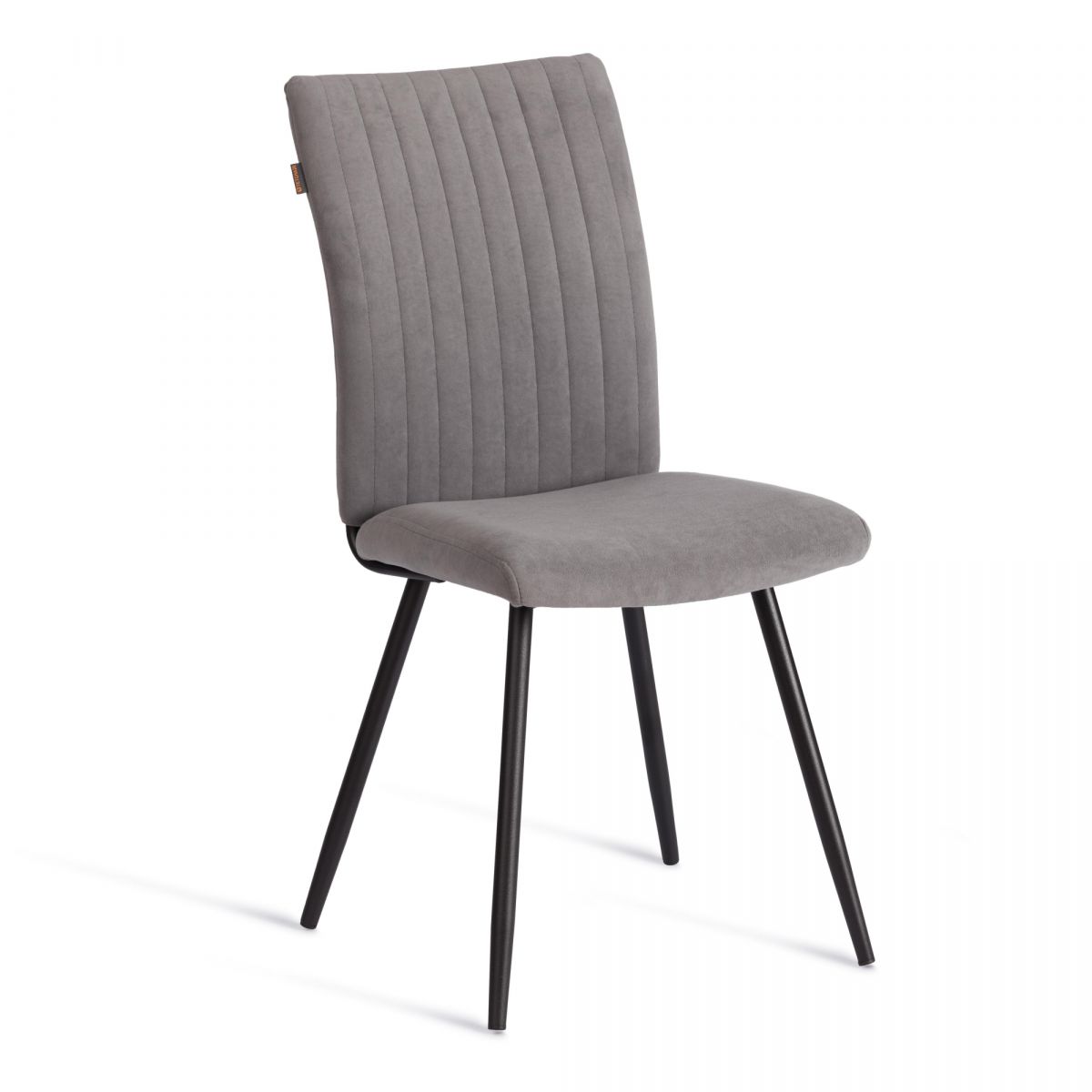 Стул обеденный Monte Carlo TREND, флок , серый-черный, 29, 50х55х93