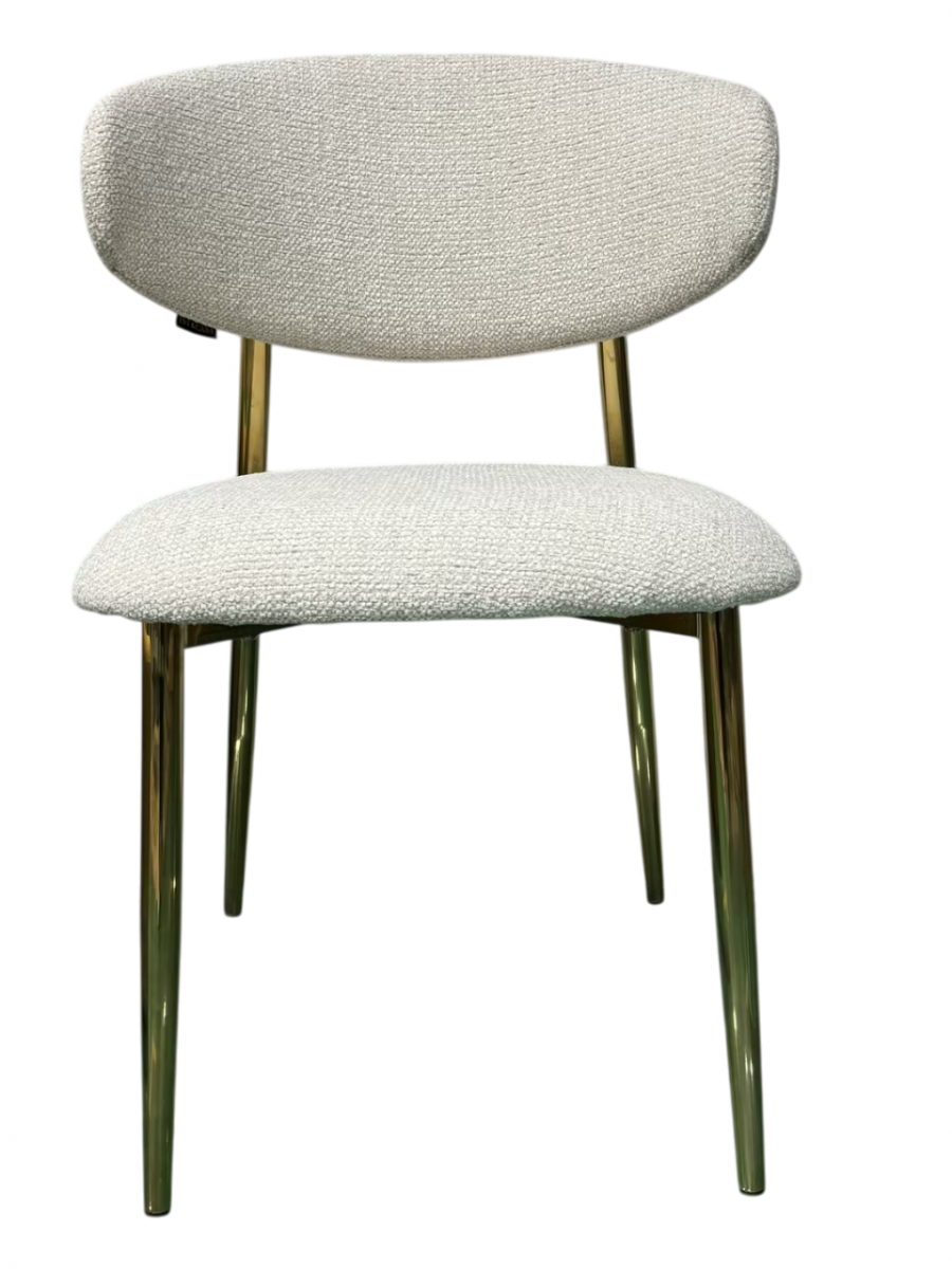 Стул обеденный Оскар ART2969-MK | молочный |глянцевое золото