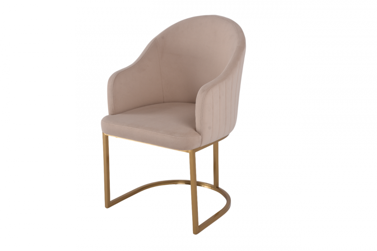 Стул обеденный Пандора Гранд MC883-BG-2 | молочный |глянцевое золото