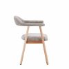 Стул обеденный Shredo серый шенилл светлое дерево 2 шт. - 4