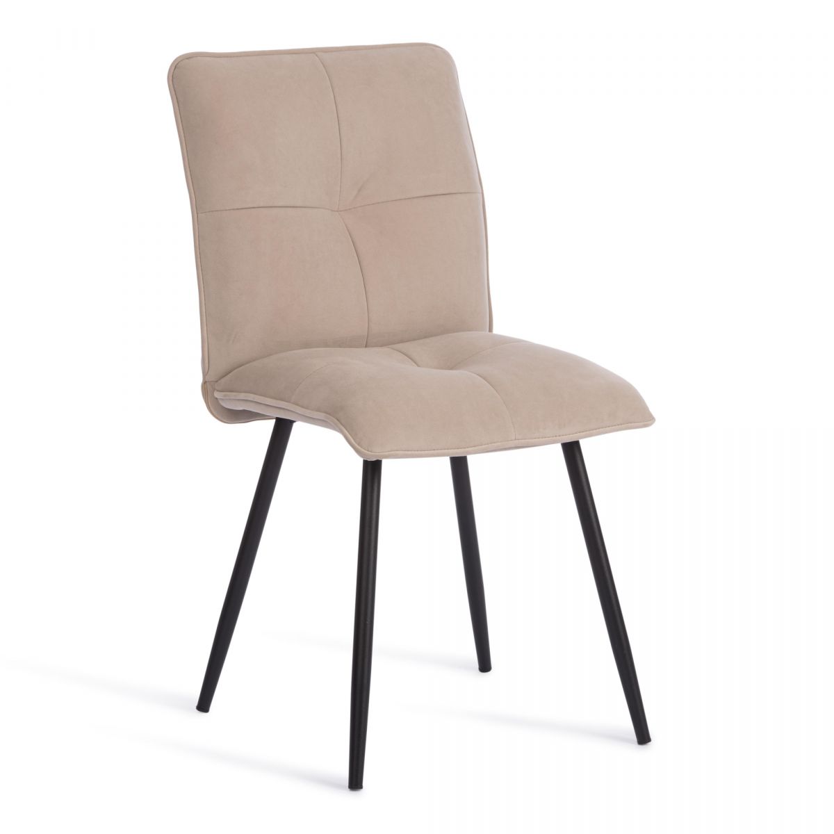 Стул обеденный Sweet флок , 46х55х88, бежевый-черный, 7