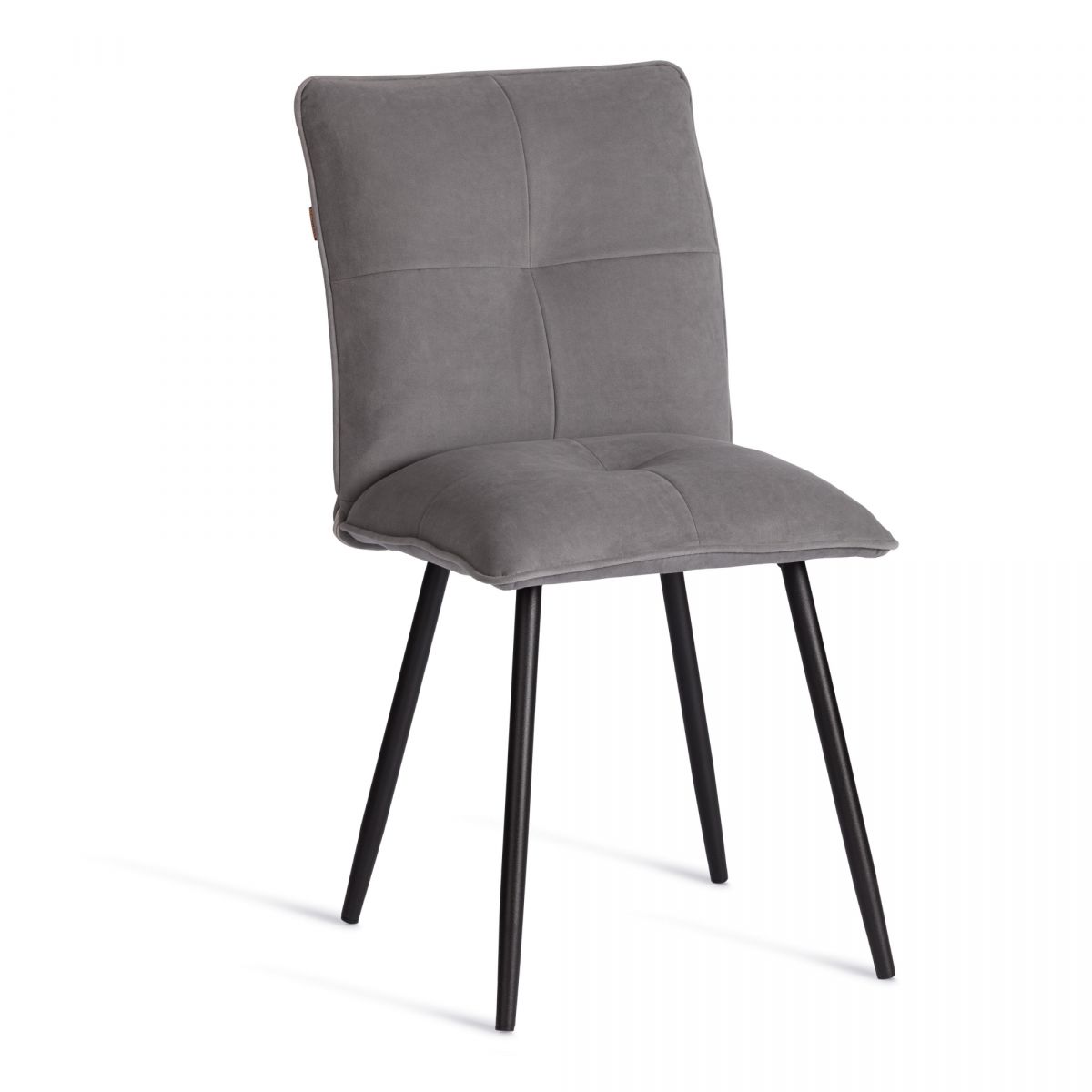 Стул обеденный Sweet флок , 46х55х88, серый-черный, 29