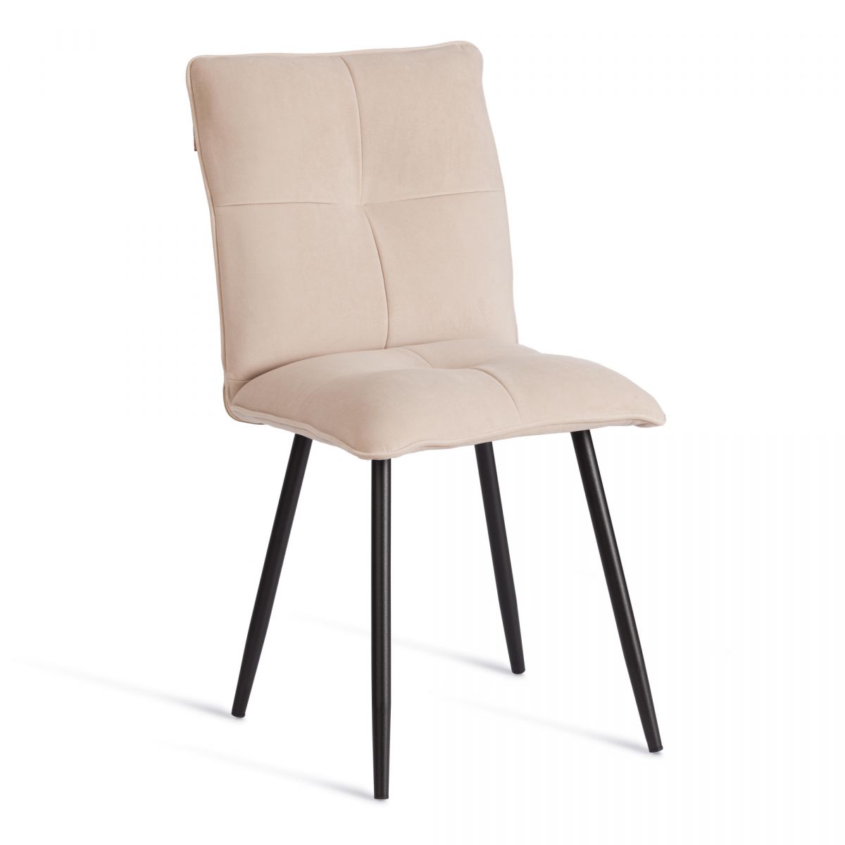 Стул обеденный Sweet LT, флок , бежевый-черный, 7, 50х55х93
