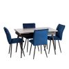 Стул обеденный Sweet LT, велюр, Blue (синий), 41х55х88 см - 6