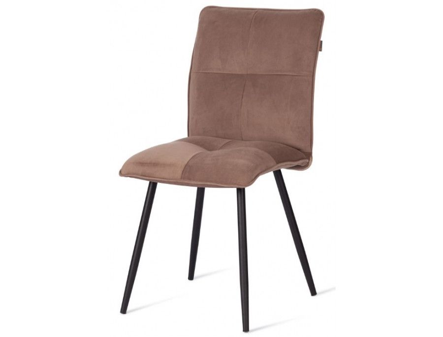 Стул обеденный Sweet велюр, 46х55х88, бежевый-черный, (Porsche 5)