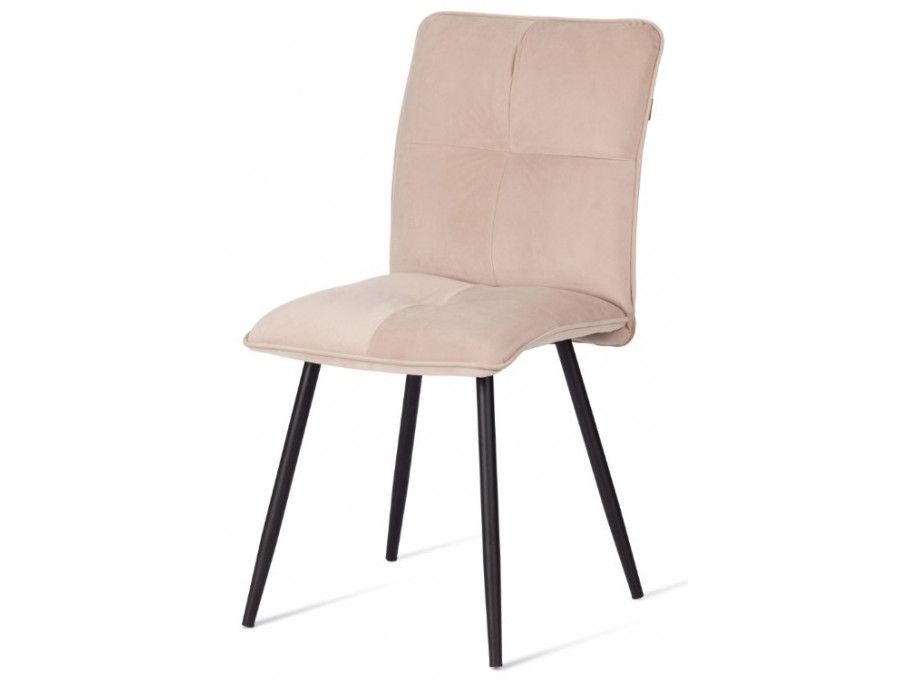 Стул обеденный Sweet велюр, 46х55х88, молочный-черный, (Porsche 2)