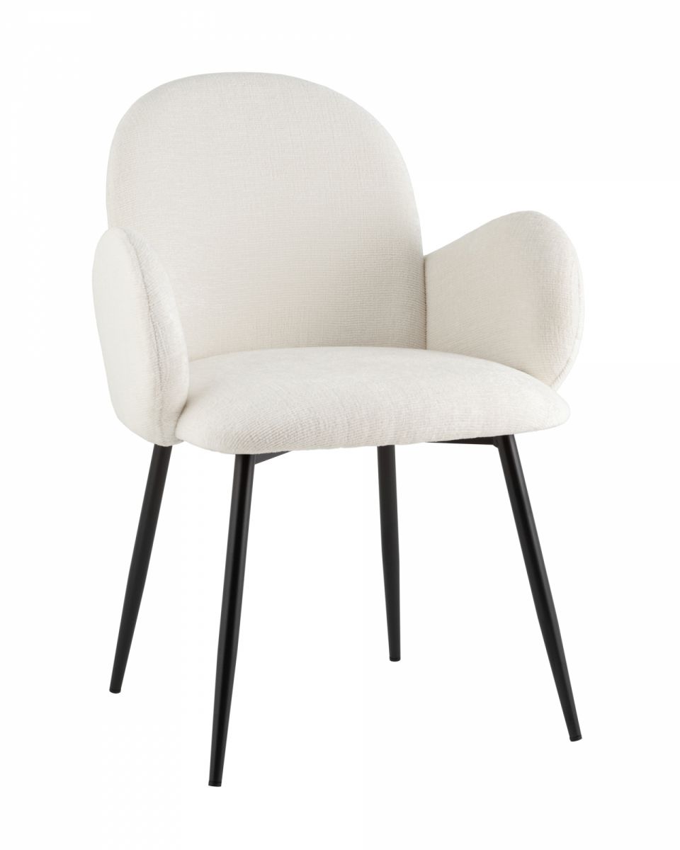 Стул обеденный Wave букле белый