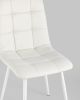 Стул Oliver экокожа белый белые ножки 2 шт - 8