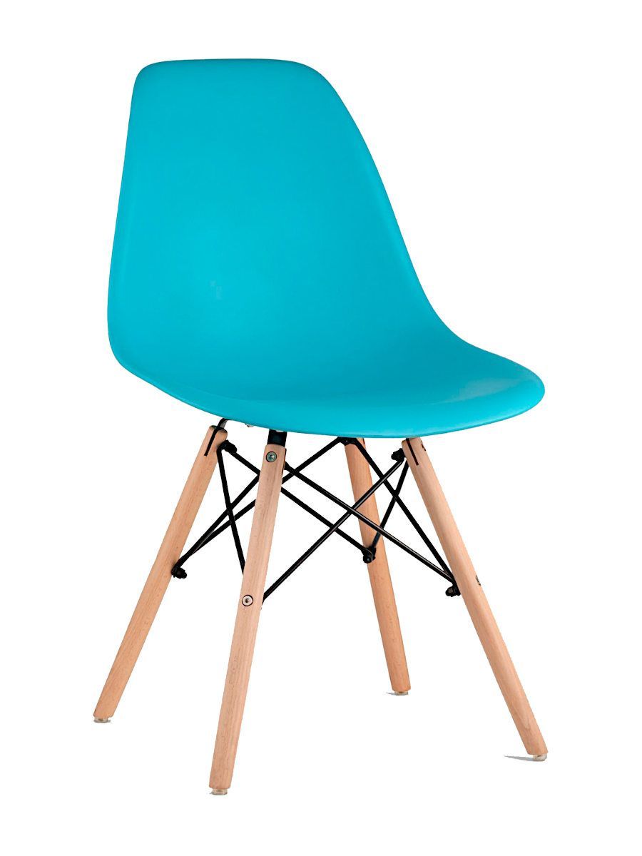 Стул пластиковый, БИРЮЗОВЫЙ-7891, каркас бук GH801-DC111