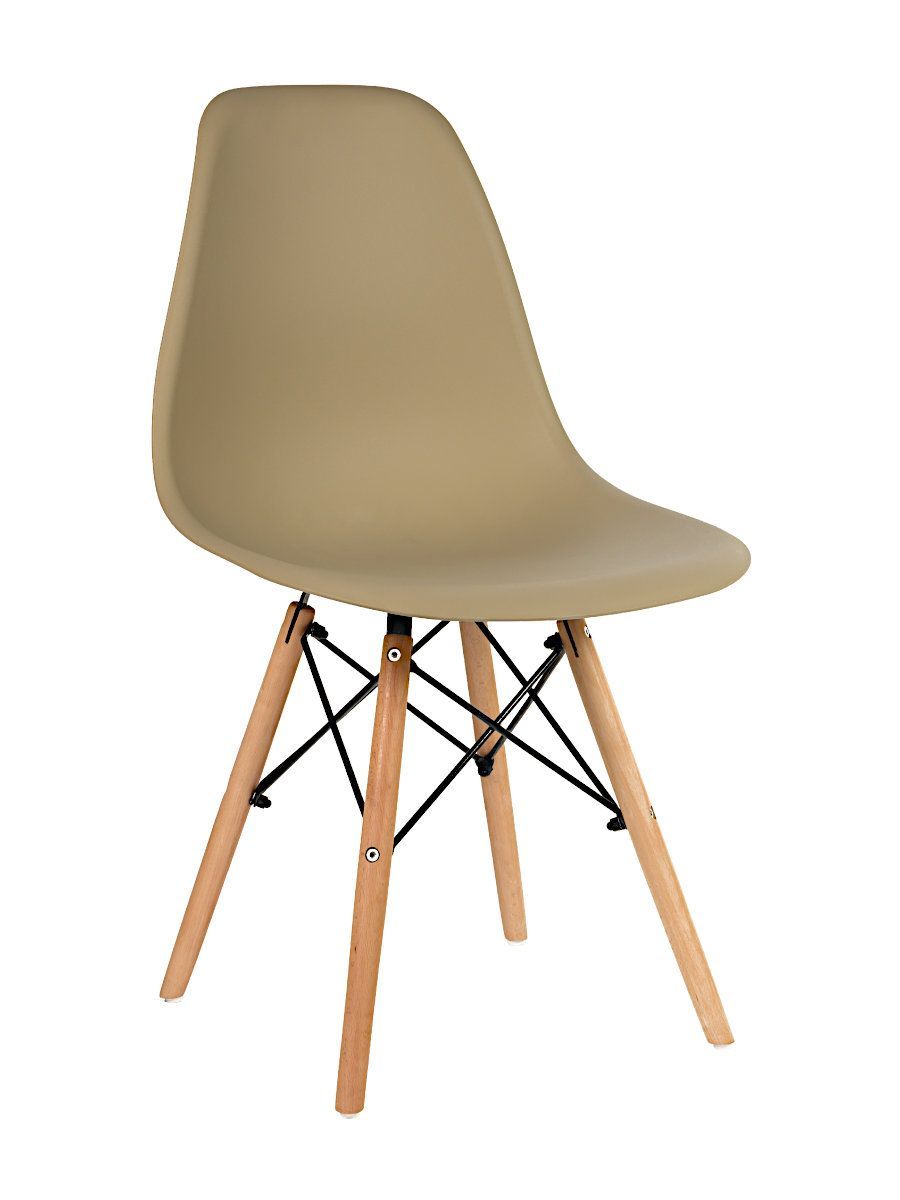 Стул пластиковый, КОФЕ С МОЛОКОМ-6166, каркас бук GH801-DC111