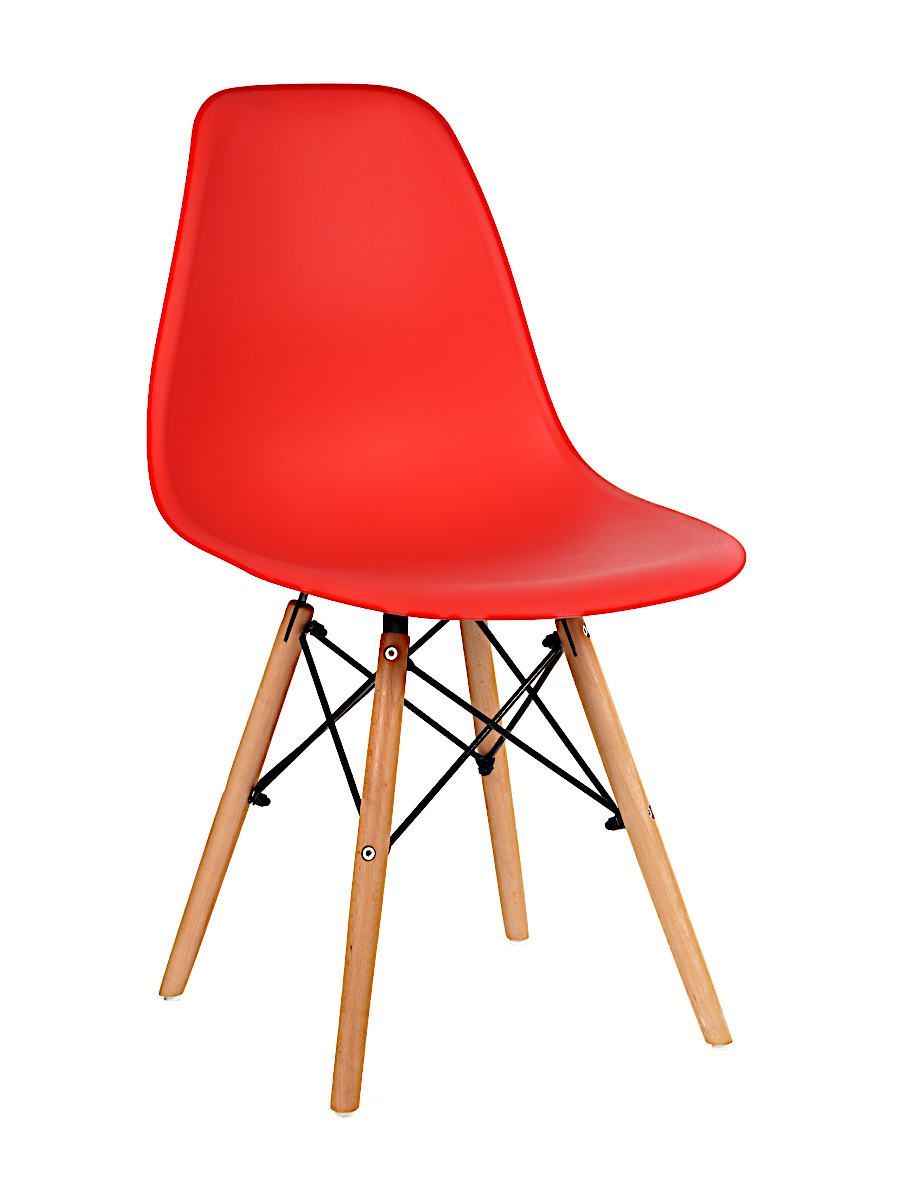 Стул пластиковый, КРАСНЫЙ-7940, каркас бук GH801-DC111