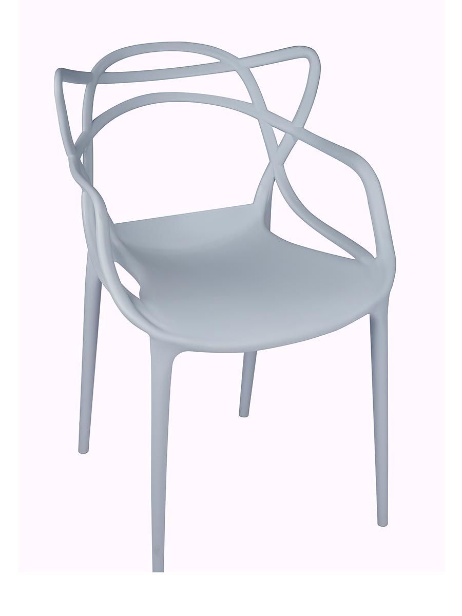 Стул пластиковый литой, СЕРЫЙ-5902 DC459