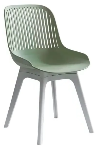 Стул пластиковый, МЯТНЫЙ, оливковый., ноги черные DC271