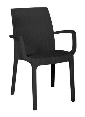 Стул пластиковый RATTAN арт.ЭП 401349 (антрацит)