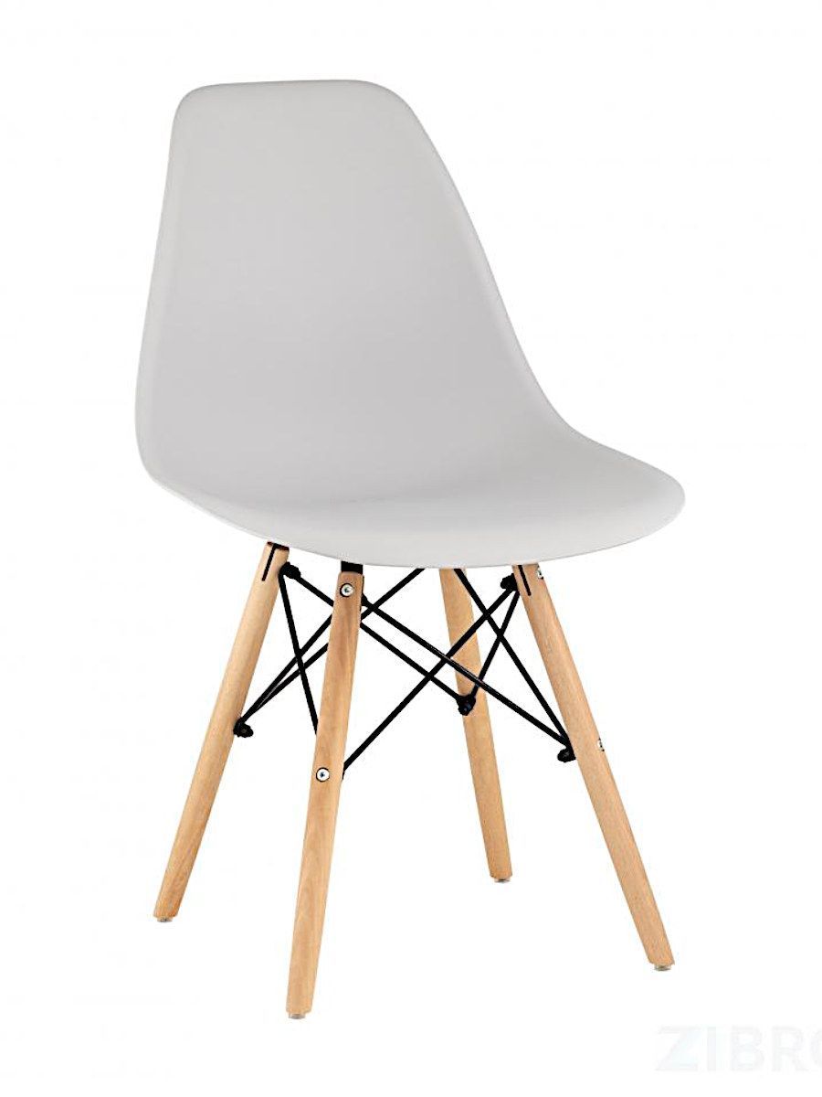 Стул пластиковый, СВЕТЛО-СЕРЫЙ-5901, каркас бук GH801-DC111