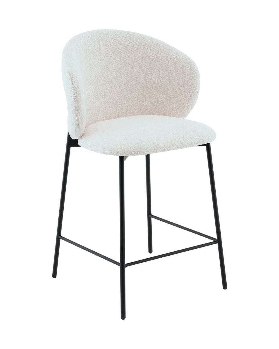 Стул полубарный Блейз букле белый