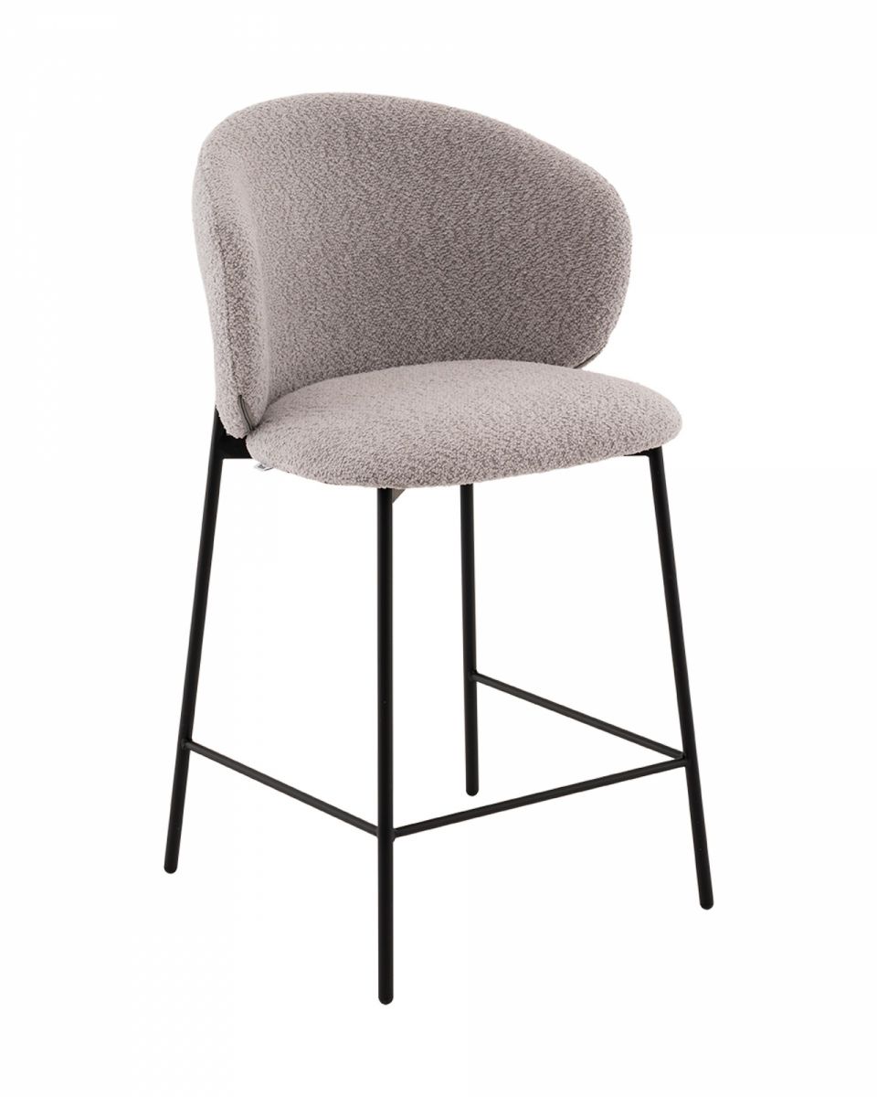 Стул полубарный Блейз букле светло-серый