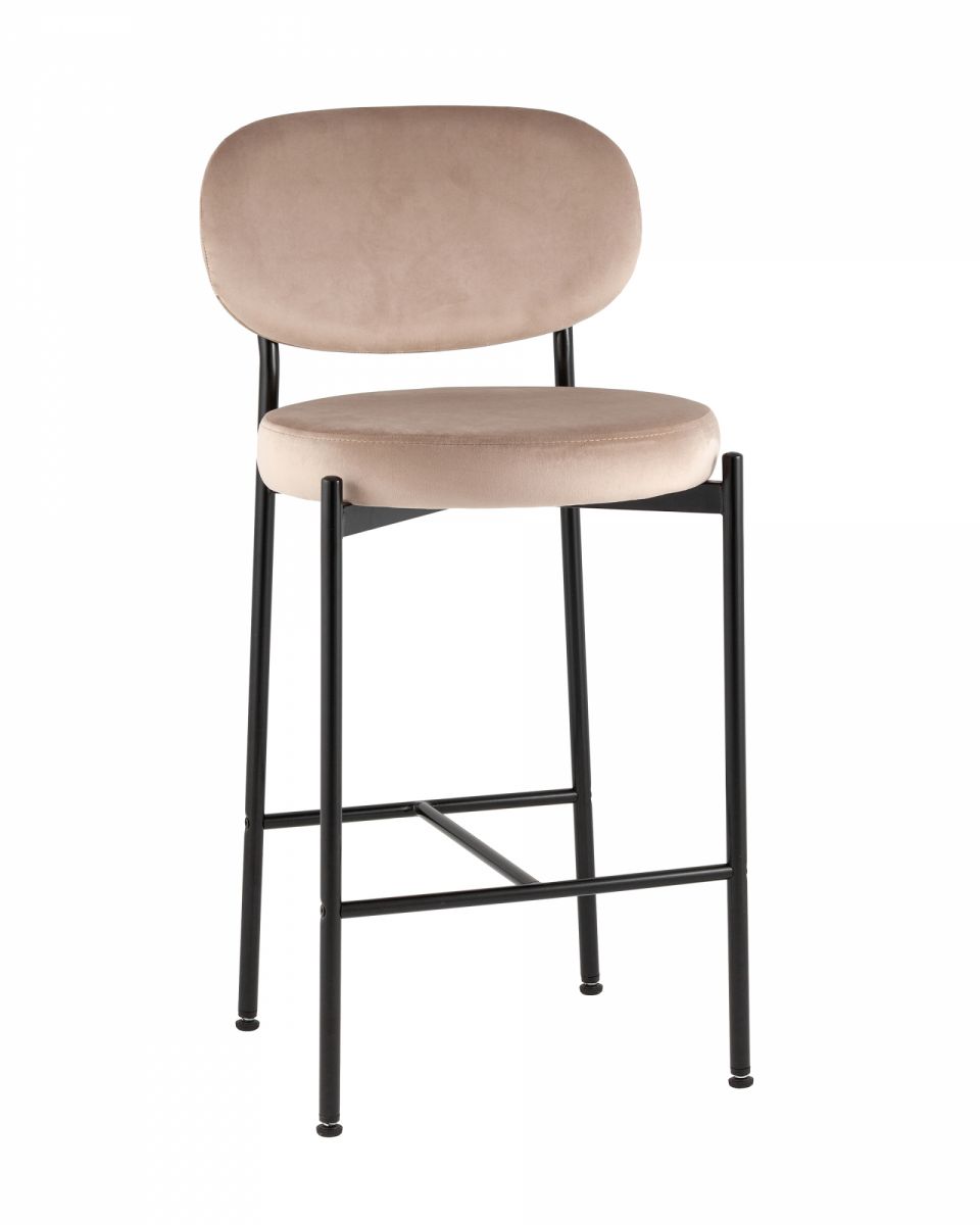 Стул полубарный Бриф VD велюр бежевый