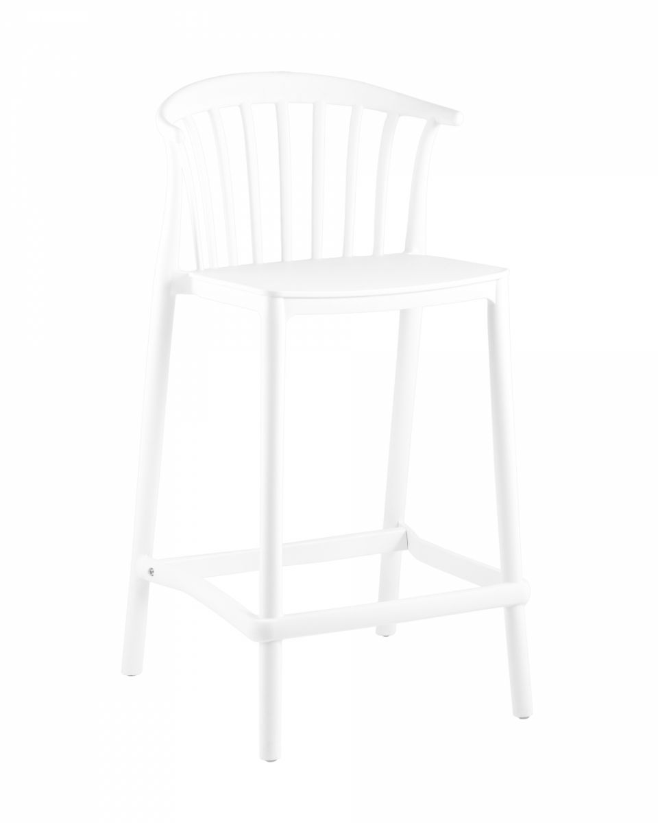 Стул полубарный Campo пластик белый
