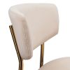 Стул полубарный Elle кремовый с золотыми ножками - 12