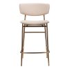Стул полубарный Elle кремовый с золотыми ножками - 3