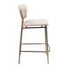 Стул полубарный Elle кремовый с золотыми ножками - 7