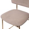 Стул полубарный Elle латте с золотыми ножками - 11